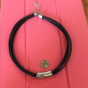 Liberty Black and Silver Multi-Strand Necklace